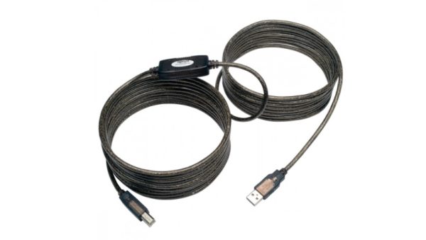 Tripp Lite Cable USB 2.0 A Macho - USB 2.0 B Macho, 8 Metros, Negro DE ALTA VELOCIDAD A/B M/M  7.62M.