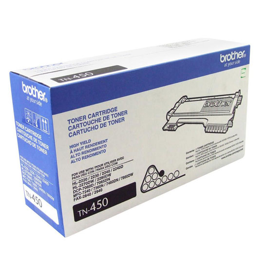 Tóner Brother TN450 - Negro - 2,600 Páginas PGS