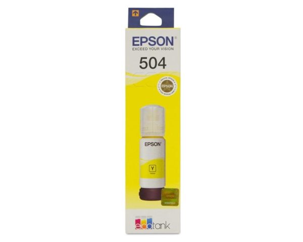 Tanque de Tinta Epson T504 Amarillo, 70ml SERIE L PARA L4150 Y L4160