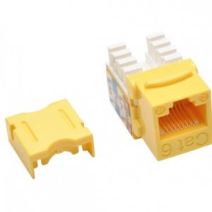 Tripp Lite Jack Cat6 Tipo Keystone Punch Down 110, RJ45, Amarillo PUNCHDOWN CAT6/CAT5E  AMARILLO  .
