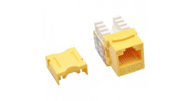 Tripp Lite Jack Cat6 Tipo Keystone Punch Down 110, RJ45, Amarillo PUNCHDOWN CAT6/CAT5E  AMARILLO  .