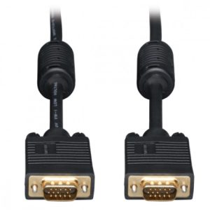 Tripp Lite Cable VGA Coaxial para Monitor, VGA (D-Sub) Macho - VGA (D-Sub) Macho, 15.24 Metros, Negro ALTA RESOLUCION HD15 M/M  15.24M