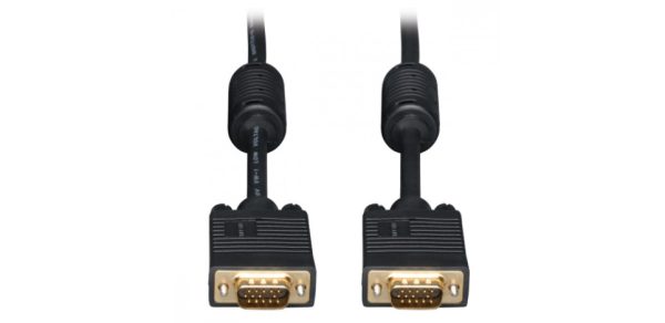Tripp Lite Cable VGA Coaxial para Monitor, VGA (D-Sub) Macho - VGA (D-Sub) Macho, 15.24 Metros, Negro ALTA RESOLUCION HD15 M/M  15.24M