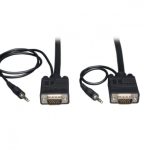 Tripp Lite Cable Coaxial para Monitor, VGA (D-Sub) Macho - VGA (D-Sub) Macho, 1.83 Metros, Negro Y AUDIO MONITOR HD15 3.5MM 1.83M.