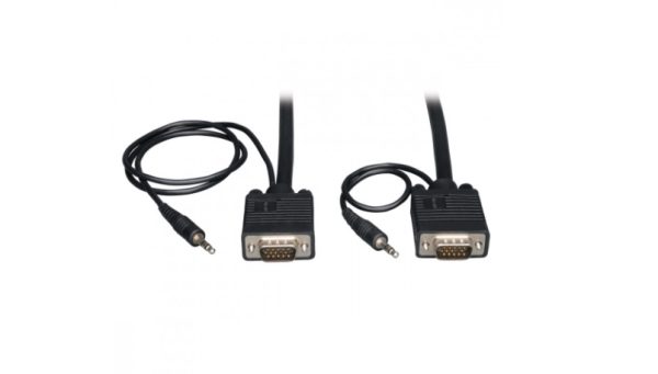 Tripp Lite Cable Coaxial para Monitor, VGA (D-Sub) Macho - VGA (D-Sub) Macho, 1.83 Metros, Negro Y AUDIO MONITOR HD15 3.5MM 1.83M.