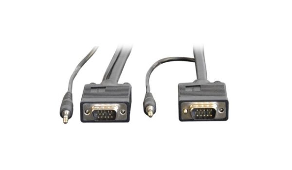Tripp Lite Cable Coaxial para Monitor, VGA (D-Sub) Macho - VGA (D-Sub) Macho, 1.83 Metros, Negro Y AUDIO MONITOR HD15 3.5MM 1.83M. - Image 2