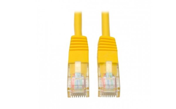 Tripp Lite Cable Patch Cat5e UTP Moldeado RJ-45 Macho - RJ-45 Macho, 31cm, Amarillo 350MHZ RJ45 M/M AMARILLO  30.5CM.
