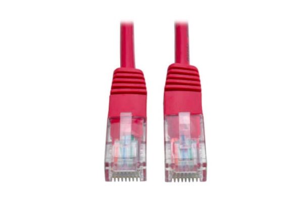 Tripp Lite Cable Patch Cat5e UTP Moldeado, RJ-45 Macho - RJ-45 Macho, 350MHz, 90cm, Rojo 350MHZ RJ45 M/M ROJO  0.91M