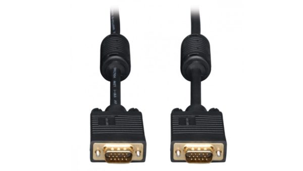 Tripp Lite Cable VGA Coaxial para Monitor, VGA (D-Sub) Macho - VGA (D-Sub) Macho, 4.57 Metros, Negro ALTA RESOLUCION HD15 M/M  4.57M .