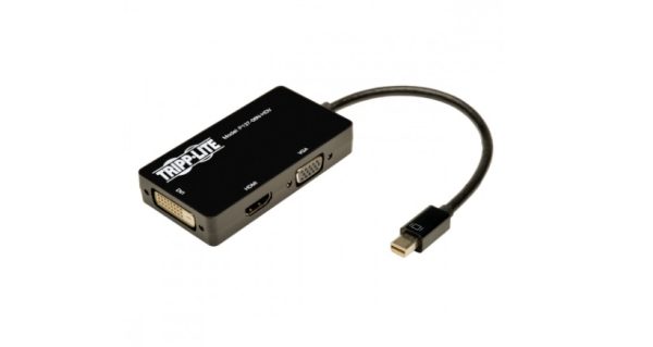 Tripp Lite Cable Adaptador Mini DisplayPort Macho - DVI-D/HDMI/HD15 Hembra, 15cm, Negro DISPLAYPORT A VGA/DVI/HDMI 15.2C.
