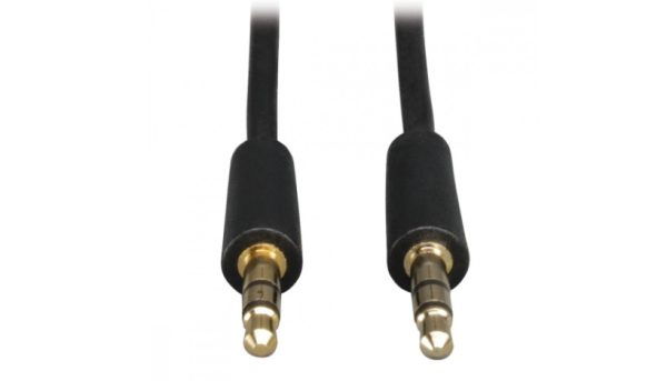 Tripp Lite Cable 3.5mm Macho - 3.5mm Macho, 30cm, Negro PARA BOCINAS Y AUDIOFONO M/M 30..CM