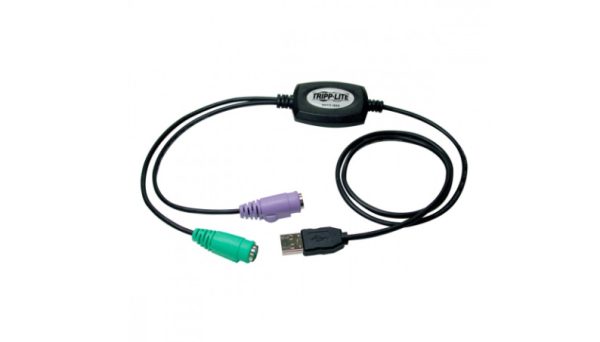 Tripp Lite B015-000 Cable USB A Macho - PS/2 Hembra, Negro .                               .