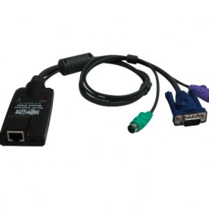 Tripp Lite Cable KVM B055-001-PS2, Cat5 Hembra - 2x PS/2 / VGA Macho, Negro SERVIDOR A KVM SERIE B064       .
