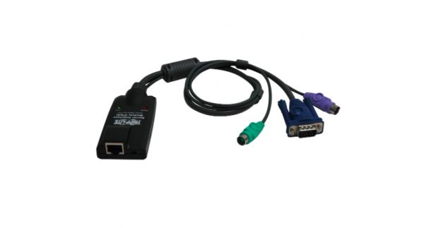 Tripp Lite Cable KVM B055-001-PS2, Cat5 Hembra - 2x PS/2 / VGA Macho, Negro SERVIDOR A KVM SERIE B064       .
