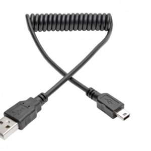 Tripp Lite Cable en Espiral USB A Macho - Mini-USB B Macho, 1.8 Metros, Negro ALTA VELOCIDAD ESPIRAL M/M 1.83M