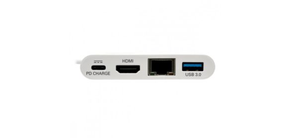 Tripp Lite Hub Adaptador USB C Macho - 1x USB A/USB C/HDMI/RJ-45 Hembra, Blanco CARGA USB-C Y GIGABIT ETHERNET - Image 2
