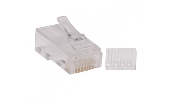 Tripp Lite Conector Cat6 RJ-45, Transparente, 100 Piezas MODULAR CONDUCTOR SOLIDO 100 PZS
