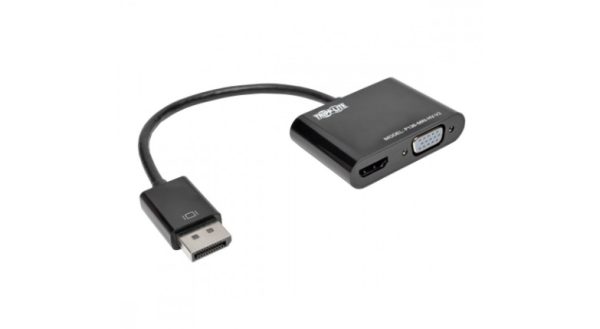 Tripp Lite Adaptador DisplayPort Macho - HDMI/VGA Hembra, Negro DISPLAYPORT 1.2 A VGA DVI HDMI 4K