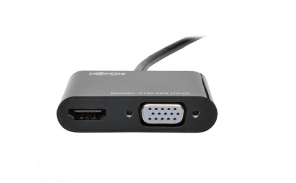 Tripp Lite Adaptador DisplayPort Macho - HDMI/VGA Hembra, Negro DISPLAYPORT 1.2 A VGA DVI HDMI 4K - Image 2