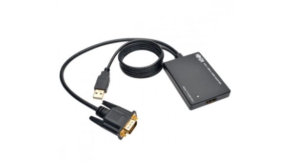 Tripp Lite Adaptador VGA HD15 Macho / USB A Macho - HDMI Hembra, Negro Y ALIMENTACION POR USB