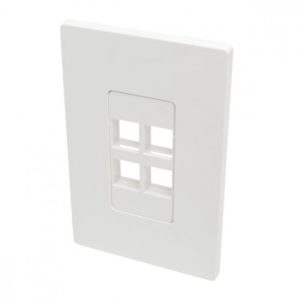 Tripp Lite Placa de Pared Universal, 4 Puertos, Blanco .