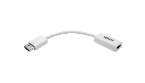 Tripp Lite Adaptador DisplayPort 1.2 Macho - HDMI Hembra, 15cm, Blanco HDMI 2.0 M/H 4K  152 MM NEGRO