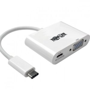 Tripp Lite Adaptador USB C Macho - VGA Hembra, con Puerto de Carga USB C, Compatible con Thunderbolt 3 VGA PUERTO CARGA USB-C THUNDERBOLT
