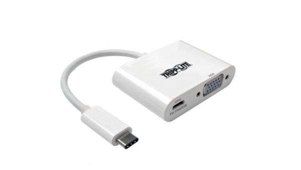 Tripp Lite Adaptador USB C Macho - VGA Hembra, con Puerto de Carga USB C, Compatible con Thunderbolt 3 VGA PUERTO CARGA USB-C THUNDERBOLT