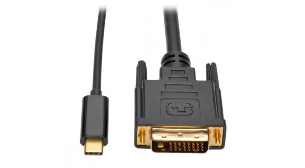 Tripp Lite Cable USB C Macho - DVI-D Macho, 1.8 Metros, Compatible con Thunderbolt 3, Negro DVI M/M THUNDERBOLT 3 1080P 1.83 M