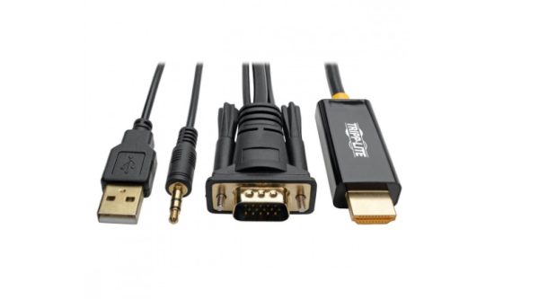 Tripp Litte Cable HDMI Macho - VGA/3.5mm/USB A Macho, 1.8 Metros, Negro HDMI ENERGIA USB 1920 X 1080 1.83M