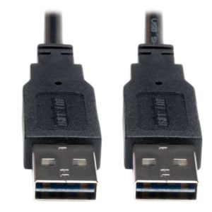 Tripp Lite Cable USB A Reversible Macho - USB A Reversible Macho, 3.05 Metros, Negro UNIV REVERSIBLE M/M 3.05 M Ý10PIES¨