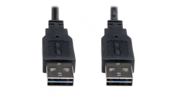 Tripp Lite Cable USB A Macho - USB A Macho, 91cm, Negro UNIV REVERSIBLE M/M 0.91 M Ý3 PIES¨