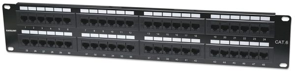 Intellinet Panel de Parcheo Cat6, 2U, 48 Puertos PTOS RJ45 MONTAJE RACK 19  2U - Image 2