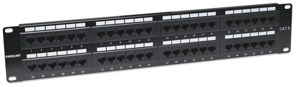 Intellinet Panel de Parcheo Cat6, 2U, 48 Puertos PTOS RJ45 MONTAJE RACK 19  2U - Image 3