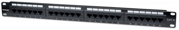 Intellinet Panel de Parcheo Cat6, 1U, 24 Puertos PTOS RJ45 MONTAJE RACK 19  1U - Image 2