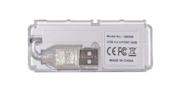 Concentrador USB Manhattan - USB - Externo - Plata - 4 Total USB Port(s) - 4 USB 2.0 Port(s) - PC, Mac FUENTE - Image 2
