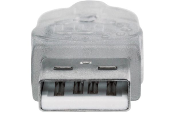 Cable de transferencia de datos Manhattan - 1.80m USB - para Computador, Impresora, Teclado - Extremo prinicpal: 1 x Tipo A Macho USB - Extremo Secundario: 1 x Tipo A Hembra USB - 480Mbit/s - Cable de extensión - Apantallado - Oro Contacto chapado - 28 AW PLATA                           . - Image 2