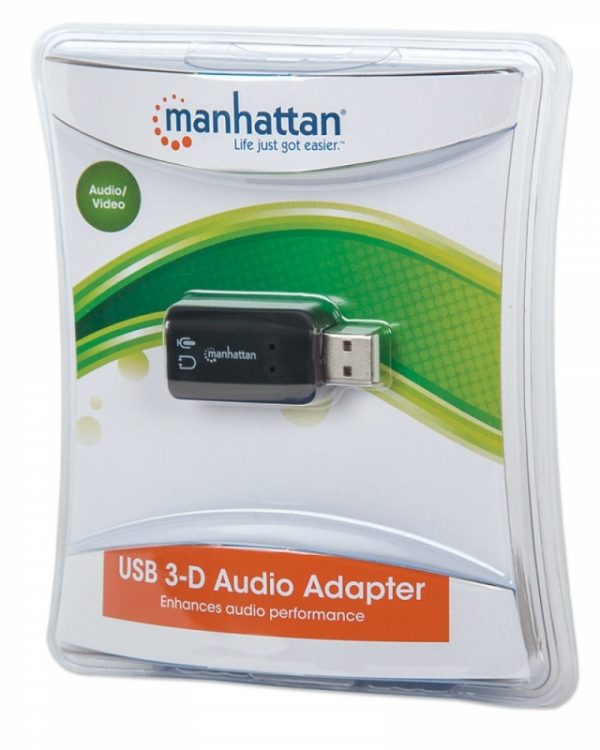 Adaptador de Audio Manhattan  3-D USB de Alta Velocidad, 5.1 SONIDO 5.1 USB A 3.5MM - Image 6