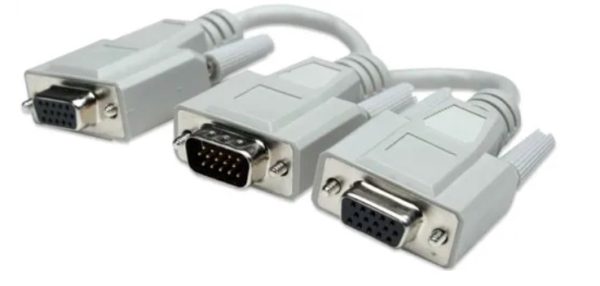 CABLE ADAPTADOR VGA A 2 VGA MACHO-HEMBRA SPLITTER KVM MONITOR MACHO-HEMBRA SPLITTER KVM MONITOR