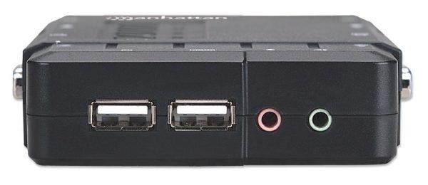 Switch Manhattan  KVM de 4 Puertos, USB, VGA VGA 3.5MM 1600X900 CON JUEGO CABLES - Image 2