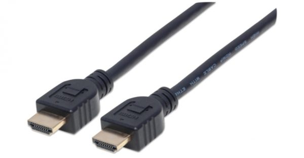 Manhattan Cable HDMI Macho - HDMI Macho, 5 Metros, Negro ETHERNET 3D 4K M-M VELOCIDAD 2.0