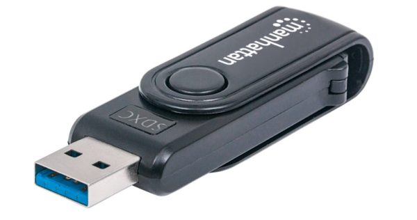 Manhattan Lector de Memoria, USB 3.0, 5000 Mbit/s, Negro EN 1.
