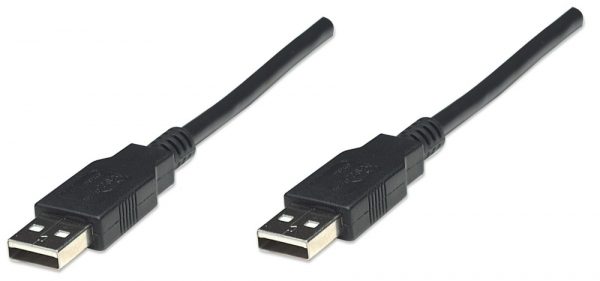 Cable Manhattan  USB A Macho - USB A Macho, 1.8 Metros, Negro . - Image 2