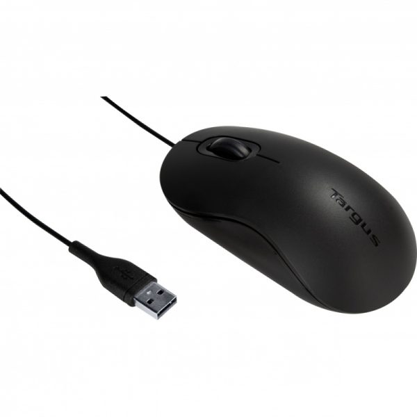 Mouse Targus Óptico AMU81USZ, Alámbrico, USB, 1000DPI, Negro ERGONÓMICO Y AMBIDIESTRO - Image 3