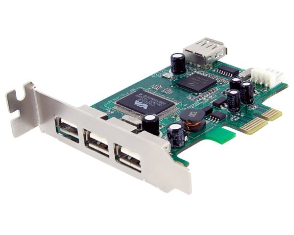Tarjeta PCI Express StarTech.com Perfil Bajo USB 2.0 de Alta Velocidad PERFIL BAJO 4 PUERTOS USB 2.0   .