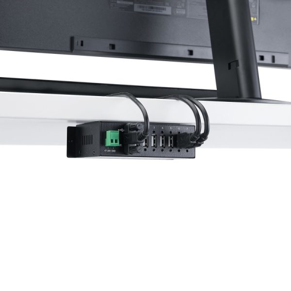 Resistente StarTech.com Concentrador USB 2.0, 7 Puertos, 480 Mbit/s, Negro PUERTOS USO INDUSTRIAL MONTAR   . - Image 4