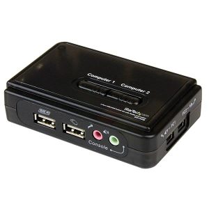 StarTech.com Switch KVM, USB, 2 Puertos, con Audio y Cables PUERTOS USB AUDIO VIDEO VGA CABL.S