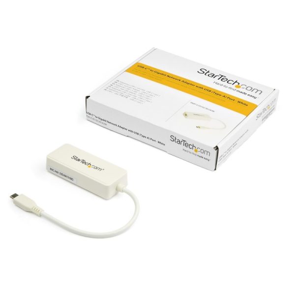 Adaptador de Red StarTech.com - USB-C a RJ-45 - USB Extra - Macho/Hembra - 10/100/1000Mbps T CON PUERTO USB EXTRA - BLANCO - Image 5
