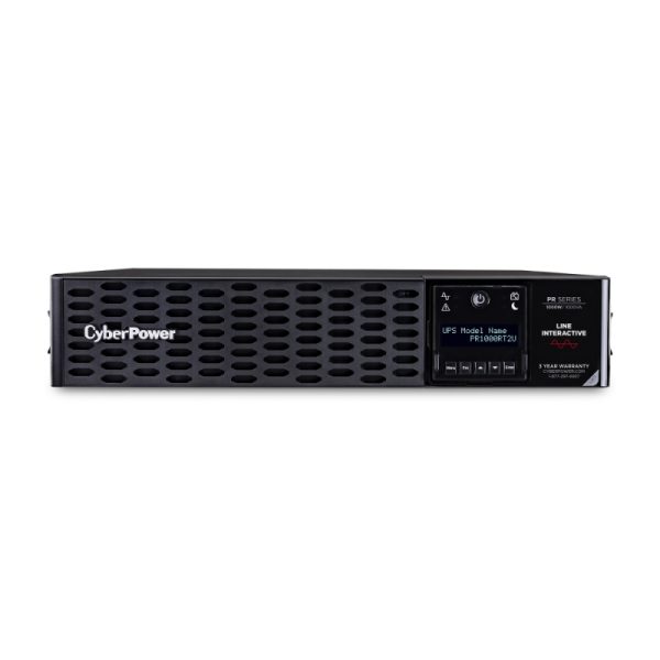 No Break CyberPower PR1000RT2U Línea Interactiva, 1000W, 1000VA, Entrada 70 - 155V, Salida 100 - 125V, 8 Contactos SALIDA DE ONDA SENOIDAL  2U  CABLE