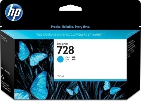 Cartucho HP 728 Cyan 130ml TINTA AMPLIO FORMATO F9J67A